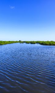 Preview wallpaper river, ripples, landscape, nature