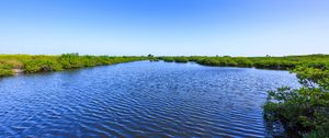 Preview wallpaper river, ripples, landscape, nature