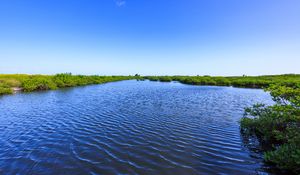 Preview wallpaper river, ripples, landscape, nature
