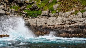 Preview wallpaper river, rock, stones, nature