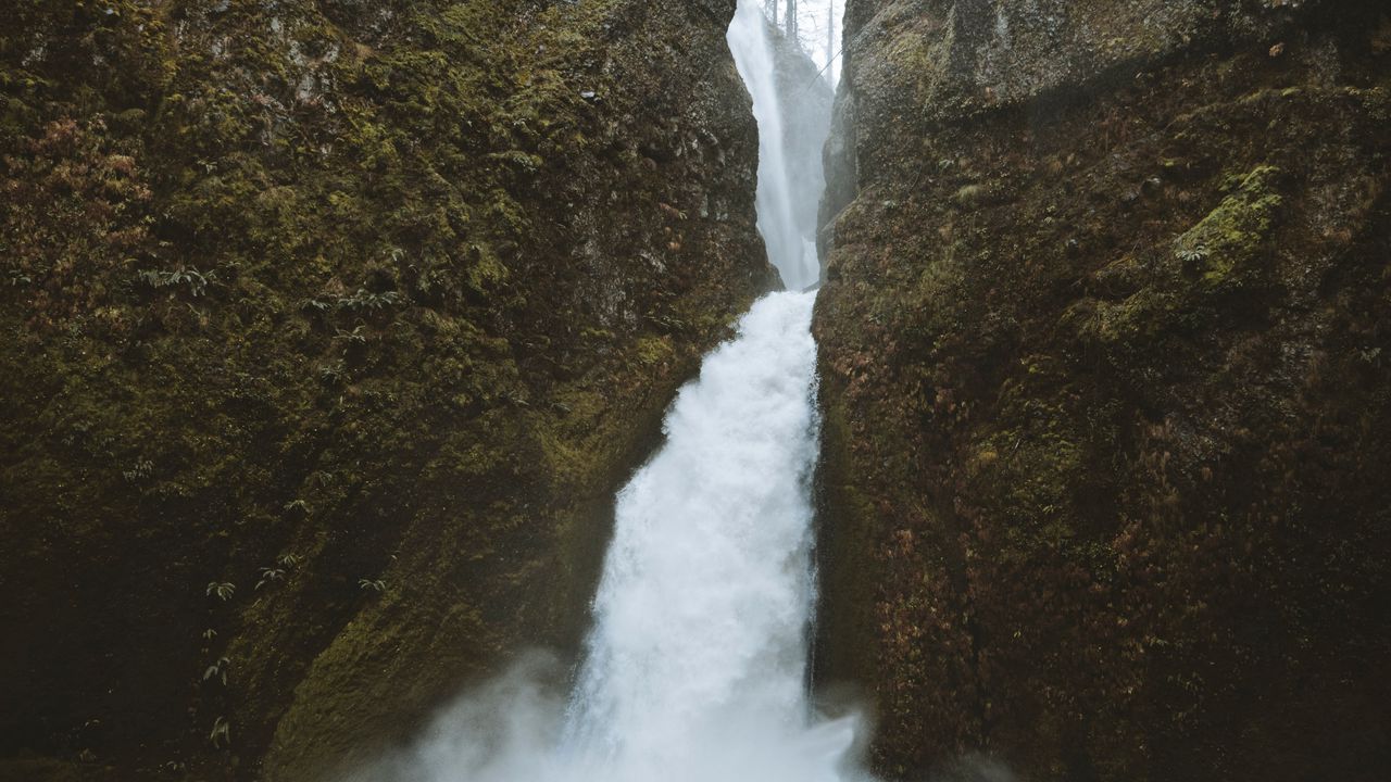 Wallpaper river, rock, stream, water, waterfall