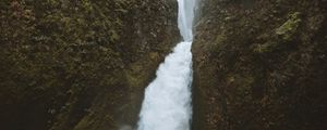 Preview wallpaper river, rock, stream, water, waterfall