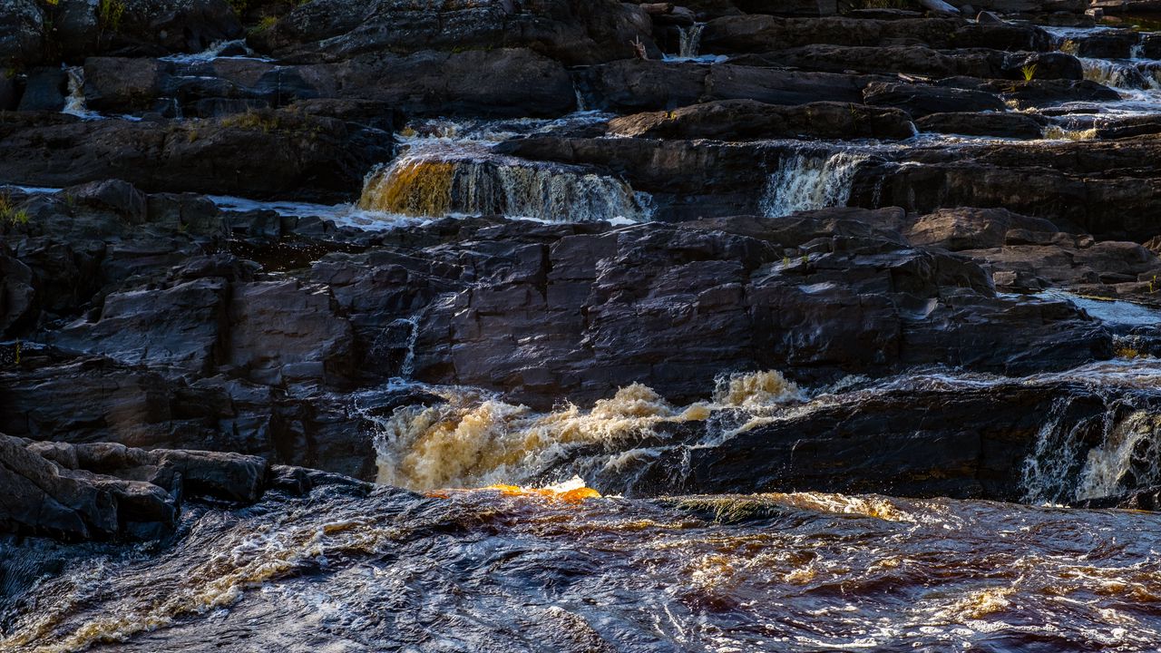 Wallpaper river, rocks, cascade, water, stream