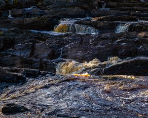 Preview wallpaper river, rocks, cascade, water, stream