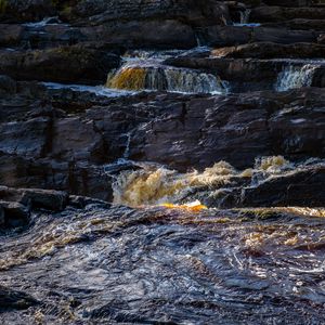 Preview wallpaper river, rocks, cascade, water, stream