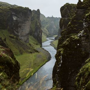 Preview wallpaper river, rocks, landscape, nature