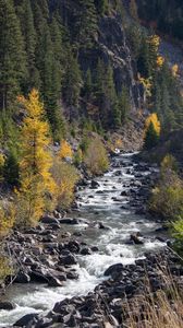 Preview wallpaper river, rocks, mountain, landscape, nature