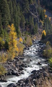 Preview wallpaper river, rocks, mountain, landscape, nature