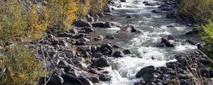 Preview wallpaper river, rocks, mountain, landscape, nature