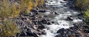 Preview wallpaper river, rocks, mountain, landscape, nature