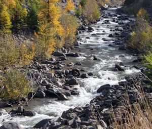 Preview wallpaper river, rocks, mountain, landscape, nature