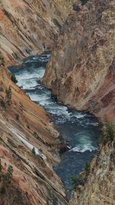 Preview wallpaper river, rocks, mountains, gorge, nature, landscape