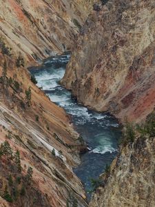 Preview wallpaper river, rocks, mountains, gorge, nature, landscape