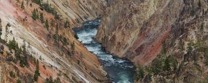 Preview wallpaper river, rocks, mountains, gorge, nature, landscape