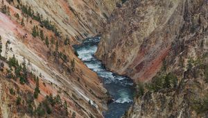 Preview wallpaper river, rocks, mountains, gorge, nature, landscape