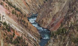 Preview wallpaper river, rocks, mountains, gorge, nature, landscape