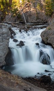 Preview wallpaper river, rocks, stones, water, stream