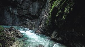 Preview wallpaper river, rocks, stream, water