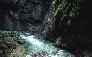 Preview wallpaper river, rocks, stream, water