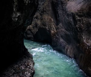 Preview wallpaper river, rocks, water, stream, gorge