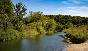 Preview wallpaper river, shore, landscape, nature, summer