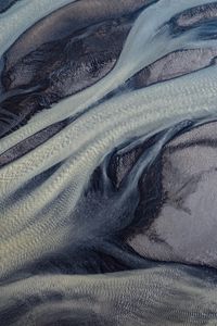 Preview wallpaper river, shore, sand, aerial view, nature