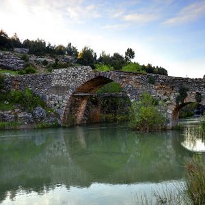 Preview wallpaper river, stone bridge, landscape