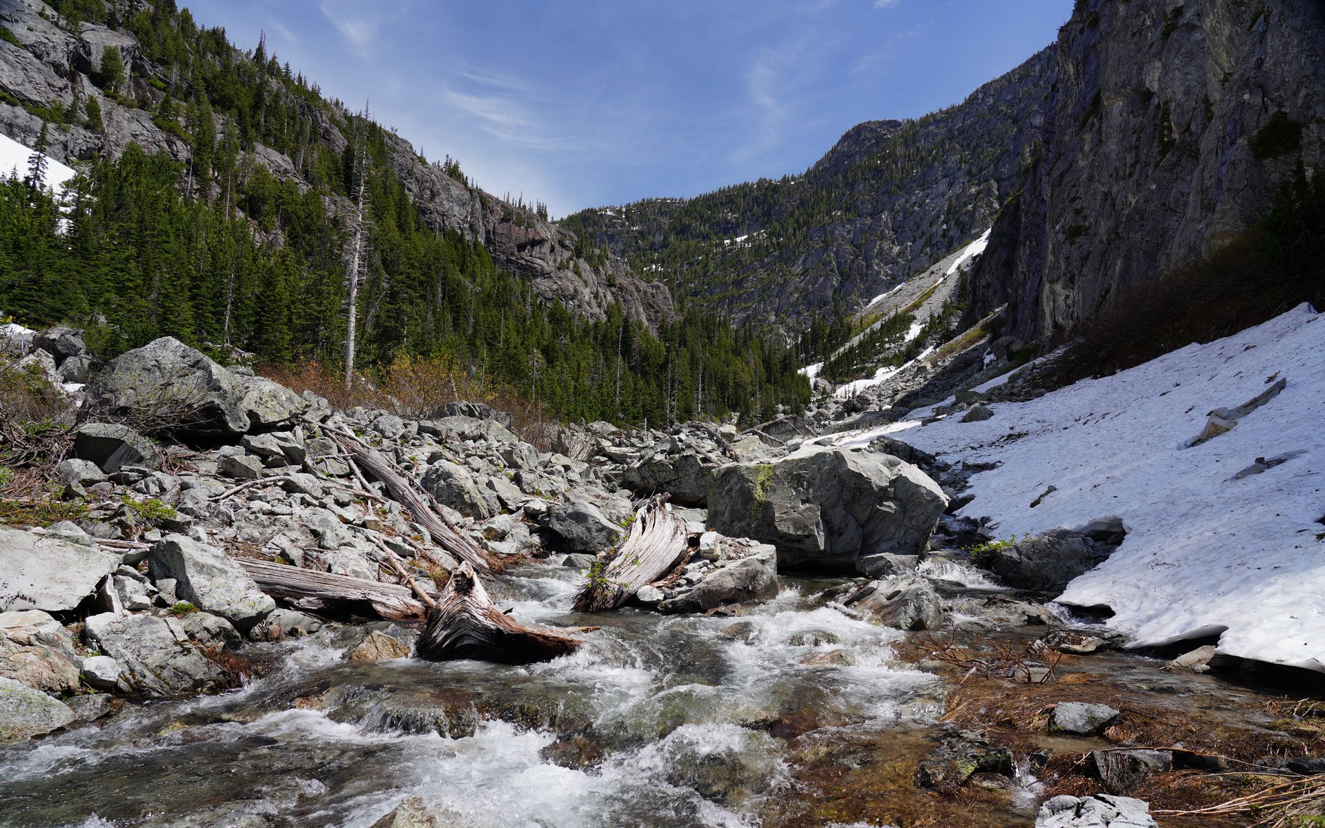 Download wallpaper 1920x1200 river, stones, mountains, nature