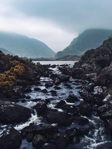 Preview wallpaper river, stones, stream