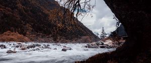 Preview wallpaper river, stones, water, stream, landscape