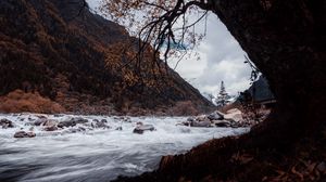 Preview wallpaper river, stones, water, stream, landscape