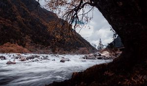 Preview wallpaper river, stones, water, stream, landscape