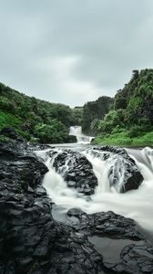 Preview wallpaper river, stones, water, stream, nature