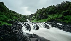 Preview wallpaper river, stones, water, stream, nature