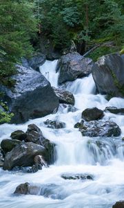 Preview wallpaper river, stones, water, stream