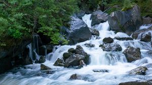 Preview wallpaper river, stones, water, stream