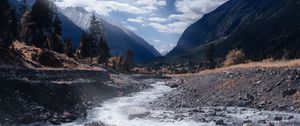 Preview wallpaper river, stream, mountains, landscape, nature
