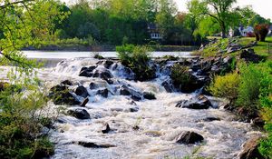 Preview wallpaper river, stream, rocks, landscape