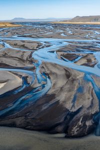 Preview wallpaper river, stream, shore, sand, relief, nature, landscape