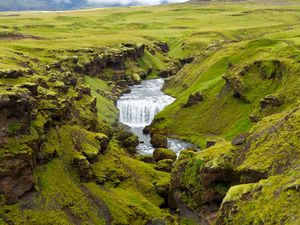 Preview wallpaper river, stream, stones, moss, landscape