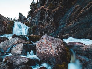 Preview wallpaper river, stream, stones, rocks, water