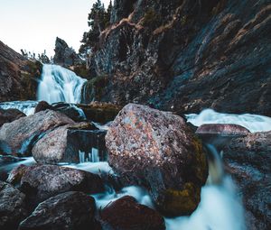 Preview wallpaper river, stream, stones, rocks, water