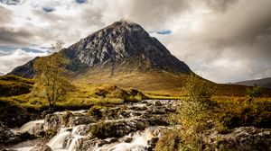 Preview wallpaper river, tree, mountain, landscape, nature