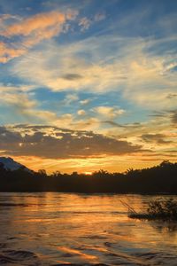Preview wallpaper river, trees, evening, landscape