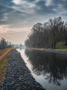 Preview wallpaper river, trees, reflection, nature