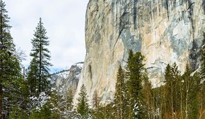 Preview wallpaper river, trees, rock, reflections, nature