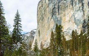 Preview wallpaper river, trees, rock, reflections, nature