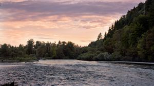 Preview wallpaper river, trees, shore, water, nature