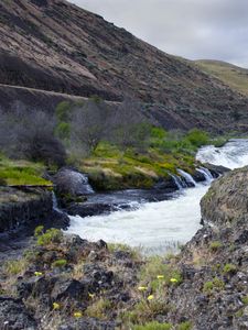 Preview wallpaper river, valley, landscape, nature, trees