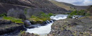 Preview wallpaper river, valley, landscape, nature, trees